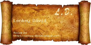 Lenkey Dávid névjegykártya