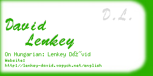 david lenkey business card